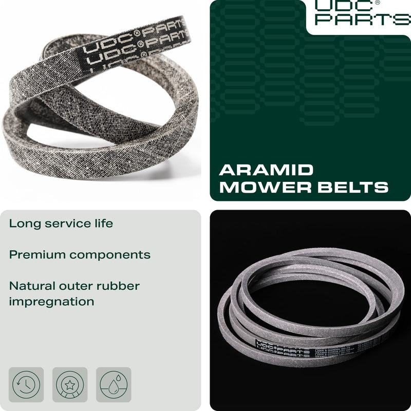 UDC Parts Mower Deck Belt GX20072 / Kevlar Cord / 103.875 inches/for John Deere GY20570 L 100 130 1742 D 100 110 120 130 X 110 125 145 LA 105 L107 L108 L110 - Grill Parts America