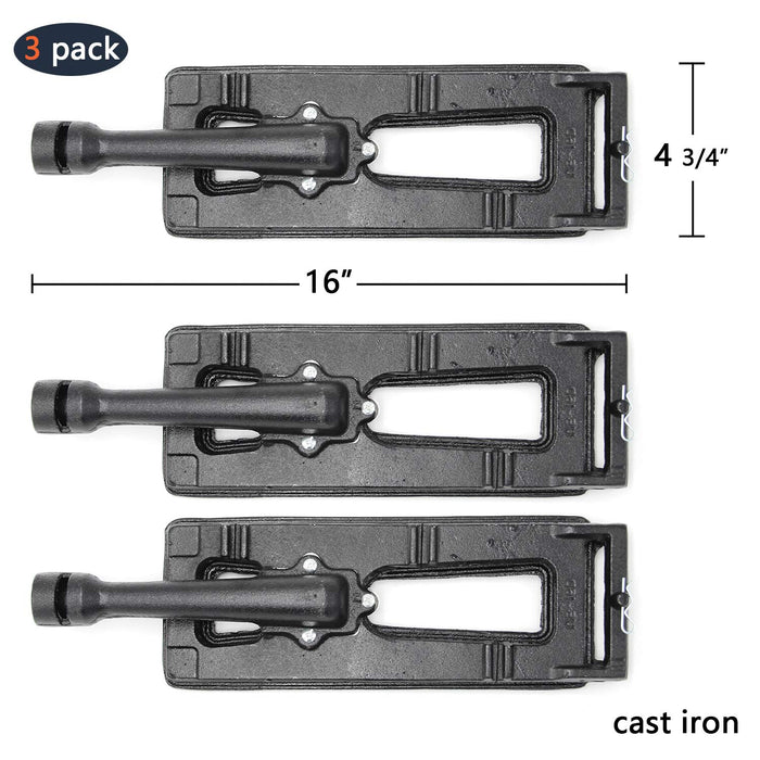 Hongso 16 inch Cast Iron Burner Pipe Tube Set Replacement Parts for Members Mark Y0101XC Y0660LP Y0600LP2 Y0005XC-2 Sam's Club, Grand Hall Y0005XC, Y0005XC-1 CISC Gas Grill, Set of 3 (CBI251) - Grill Parts America