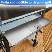 Wanchao Adjustable Grease Tray with Catch Pan, for 2/3/4 Burner Models Grease Tray for Gas Grill, Grill Replacement Parts for Dyna Glo, Master, Nexgrill, Expert Grill, Kenmore, BHG and More - Grill Parts America