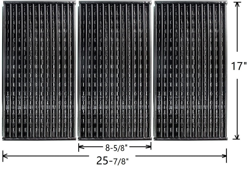 Hongso 17" x 8-5/8" Porcelain Coated Infrared Grill Emitter Grill Grates for 2 and 3 Burner Charbroil Performance Tru-Infrared 300, 450 Models; G460-0500-W1 - Grill Parts America