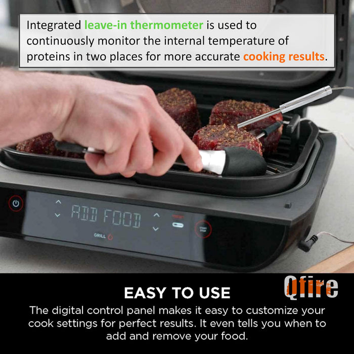 Smart Thermometer Probe Replacement for Ninja FG550 FG551 Foodi Smart XL 6-in-1 Indoor Grill with Air Fry - Grill Parts America