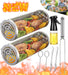 Rolling Grilling Baskets for Outdoor Grill Bbq Net Tube Stainless Steel Large Round Mesh Rotation Barbecue Cylinder Cage Cooking Accessories for Veggies Vegetable Fish Meat Food Camping, Gift for Men - Grill Parts America