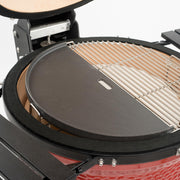 Kamado Joe KJ-HCIGRIDDLE Half Moon Cast Iron Reversible Grill Griddle for Classic Joe, Black - Grill Parts America