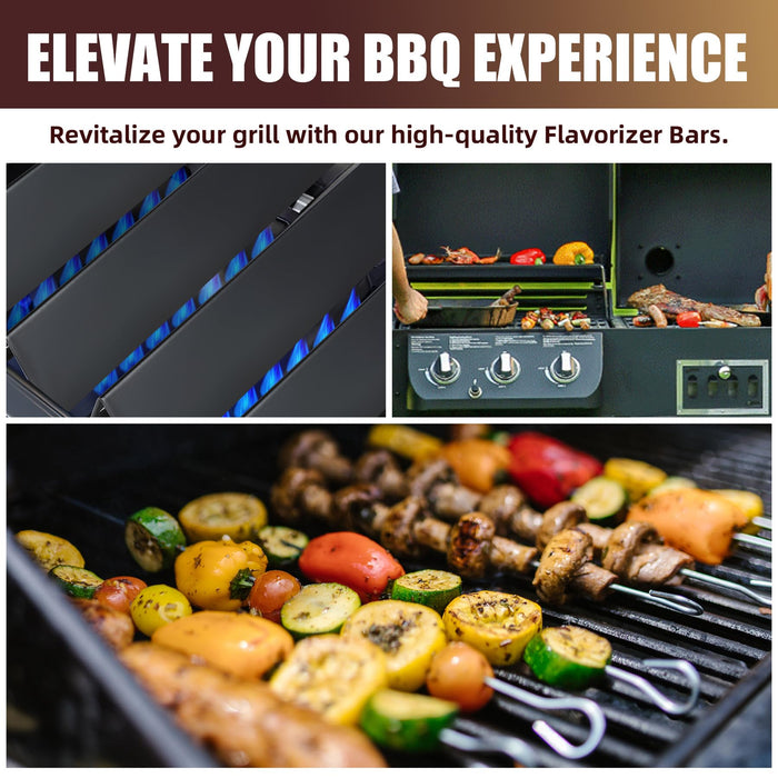 sunway outdoor Grill Parts for Weber - 22.5 Inch Grill Flavorizer Bars for Weber Genesis Silver/Gold B & C, Weber Spirit 300 Series (Side-Mounted Control), Porcelain Enameled, 5 Packs - Grill Parts America