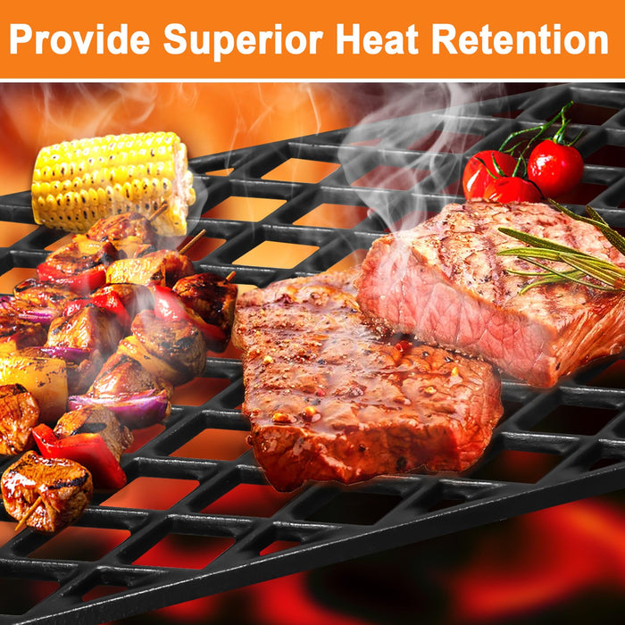 Uniflasy Cast Iron Cooking Grates for DynaGlo DGH373CRPD DGF371CRPD