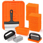 LotFancy Griddle Cleaning Kit for Blackstone, 26 Pc Flat Top Grill Cleaner Accessories, Griddle Scraper, Scouring Pad, Silicone Spatula Mat, Grill Stone, Grease Cup Liner - Grill Parts America