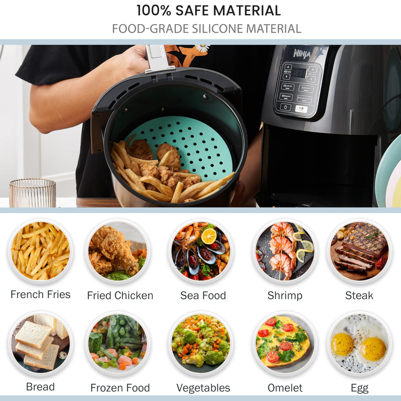 Air Fryer Silicone Pot, 2 Pack Reusable Non Stick Food Grade Air Fryer Air Fryer Silicone Pot, 2 Pack Reusable Non Stick Food Grade Air Fryer
