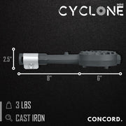 Concord Cyclone Mini Cast Iron High Pressure Burner Head with Top, Side, and Bottom Mounting Options. Single Propane Outdoor Burner Head (Burner Head with Regulator Hose) - Grill Parts America