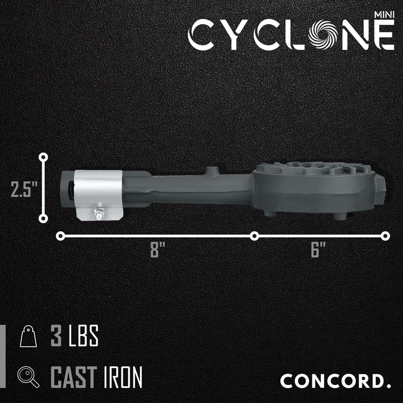 Concord Cyclone Mini Cast Iron High Pressure Burner Head with Top, Side, and Bottom Mounting Options. Single Propane Outdoor Burner Head (Burner Head with Regulator Hose) - Grill Parts America