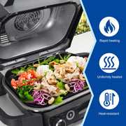 Grill Griddle Plate for Ninja Woodfire OG700 Series Outdoor Grills, Ninja XSKGRDPLT Woodfire Grill Flat Top Griddle Plate Accessories, Non-Stick Griddle Pan with Oil Hole for Ninja Griddle, Insert - Grill Parts America