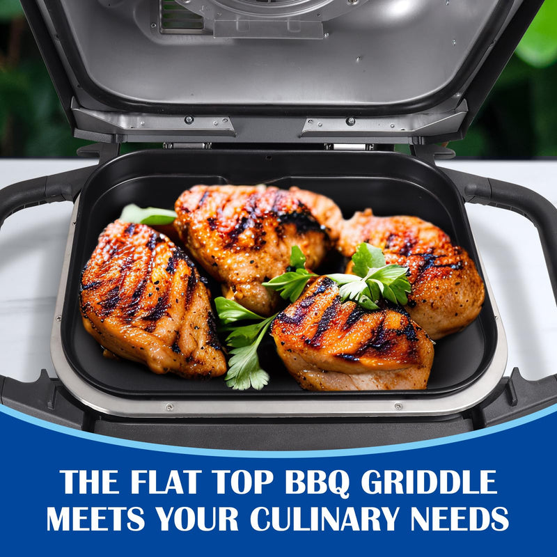 Grill Griddle Plate for Ninja Woodfire OG700 Series Outdoor Grills, Ninja XSKGRDPLT Woodfire Grill Flat Top Griddle Plate Accessories, Non-Stick Griddle Pan with Oil Hole for Ninja Griddle, Insert - Grill Parts America