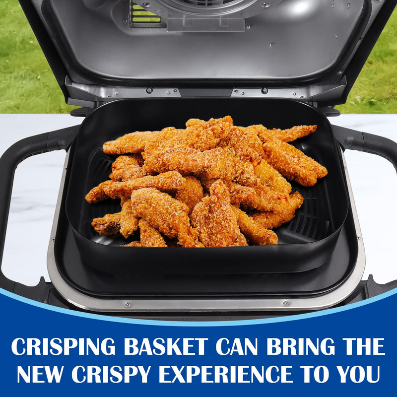 XSKCRSPBKT Combo Crisper Basket for Ninja OG751 OG701 Woodfire Outdoor Grill, 2.5-Quart Capacity Air Fry Basket for Ninja Grills OG700 Series 7-1 Woodfire Electric Outdoor Grill & Air Fryer, Non-Stick - Grill Parts America