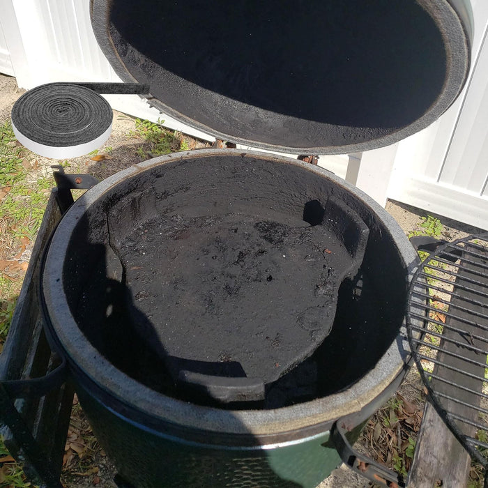 High Temp Grill Gasket Replacement Compatible Fit L/XL Big Green Egg Ceramic Lid Top BBQ Smoker Gasket,Self Stick Felt 15ft Long, 7/8" Wide, 1/8" Thick - Grill Parts America