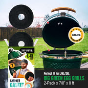 Big Green Egg Gasket Replacement Large/XL/XXL - 2-Pack x 8 FT Smoker Gasket Seal - BGE Gasket 7/8" x 1/8" Felt - Big Green Egg Accessories & Parts for Grill by Smoker Chef - Grill Parts America
