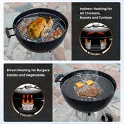 Stanbroil Charcoal Basket Holder for Weber 22" and 26" Charcoal Grills, Heavy Duty Stainless Steel Char-Basket for Briquette, Wood Chips (2 Pack) - Grill Parts America