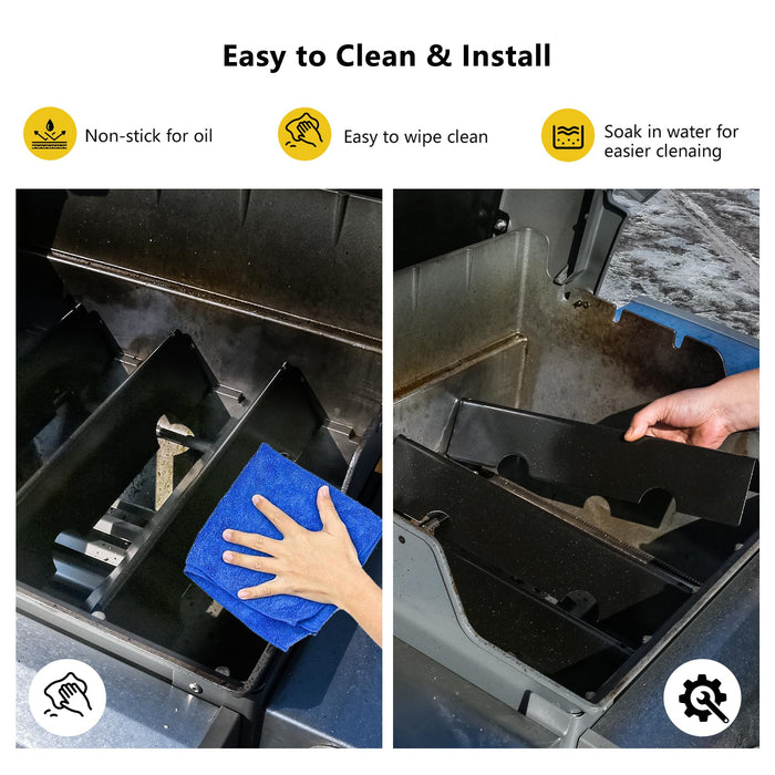 Replacement Parts for Weber Spirit Grill Parts 7635, 15.3-Inch Porcelain Steel Grill Heat Plates for Weber Spirit I & II 200 Series, Spirit E210, S210, E220, S220, 7635, 3-Pack Flavorizer Bars - Grill Parts America