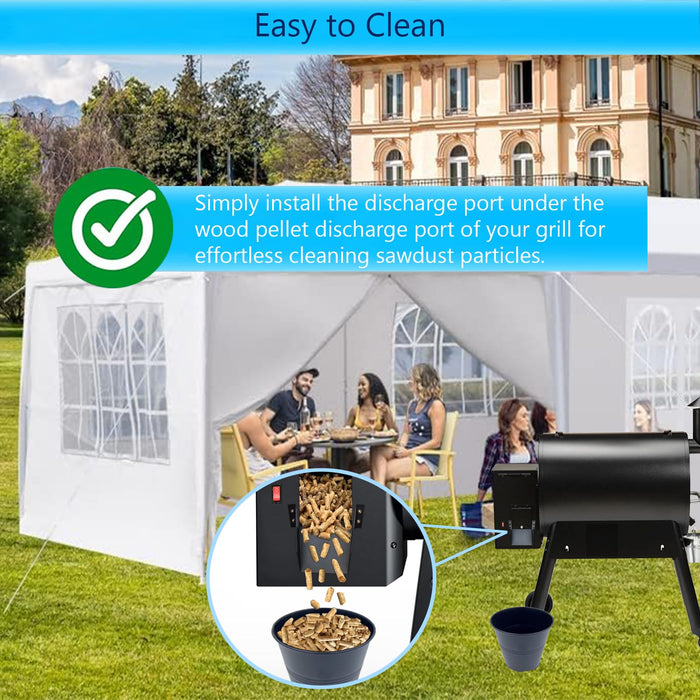 Pellet Helper Chute for Traeger Grill, Magnetic Cleanout Chute for Pellets Smoker, Durable Outdoor Pellets Slide for Pit Boss/Traeger Ironwood 885, Pro Series 34, Pro Series 22, Pro D2 575 Grills - Grill Parts America