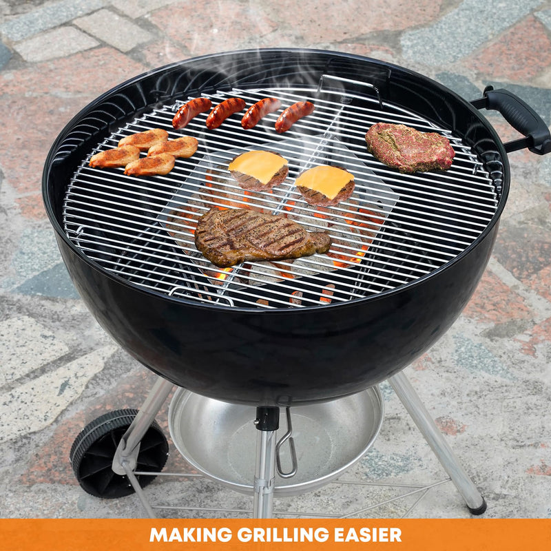 Stanbroil Charcoal Basket Holder for Weber 22" and 26" Charcoal Grills, Heavy Duty Stainless Steel Char-Basket for Briquette, Wood Chips (2 Pack) - Grill Parts America