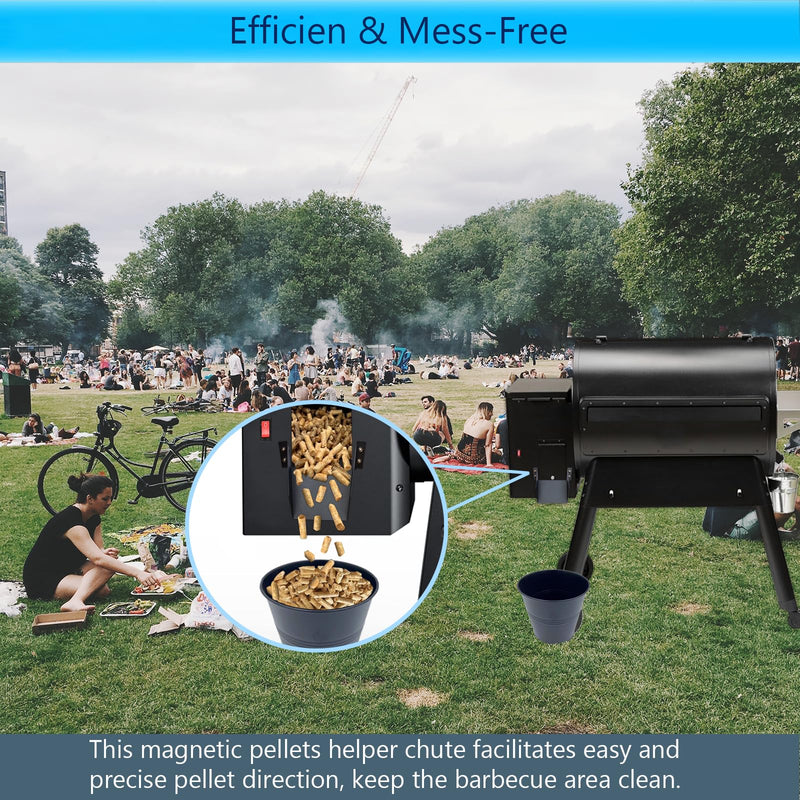 Pellet Helper Chute for Traeger Grill, Magnetic Cleanout Chute for Pellets Smoker, Durable Outdoor Pellets Slide for Pit Boss/Traeger Ironwood 885, Pro Series 34, Pro Series 22, Pro D2 575 Grills - Grill Parts America