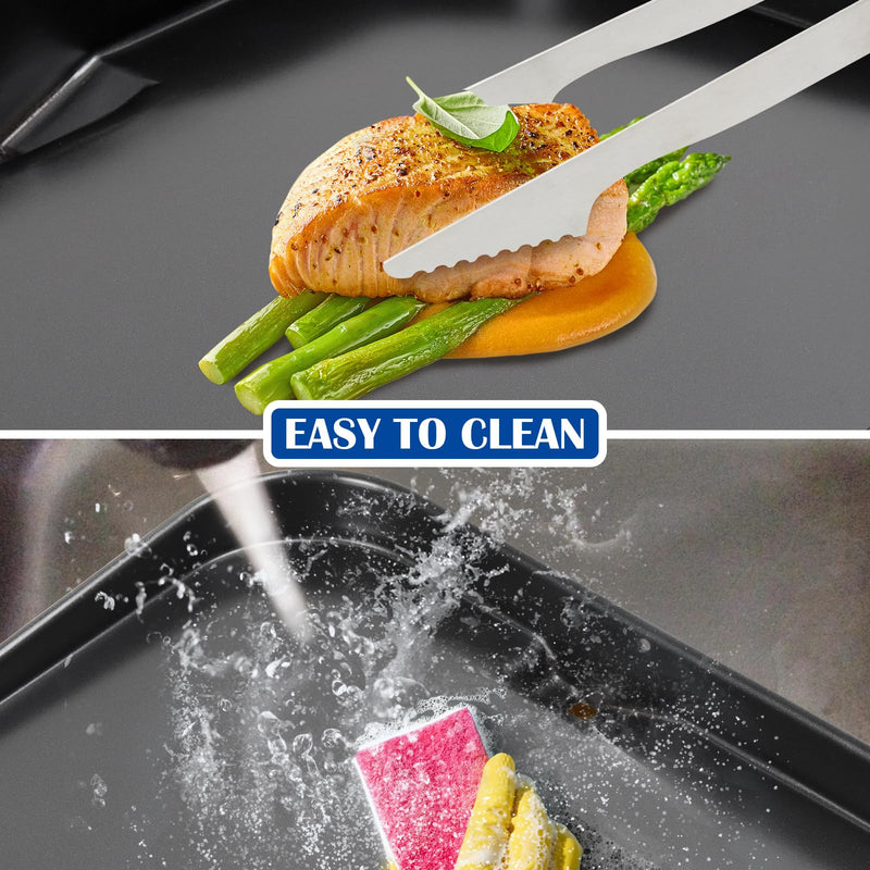 Grill Griddle Plate for Ninja Woodfire OG700 Series Outdoor Grills, Ninja XSKGRDPLT Woodfire Grill Flat Top Griddle Plate Accessories, Non-Stick Griddle Pan with Oil Hole for Ninja Griddle, Insert - Grill Parts America